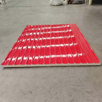 Dekoracyjne, ognioodporne panele dachowe typu PU Sandwich Zewnętrzne metalowe panele dachowe Płyty warstwowe Great Wall